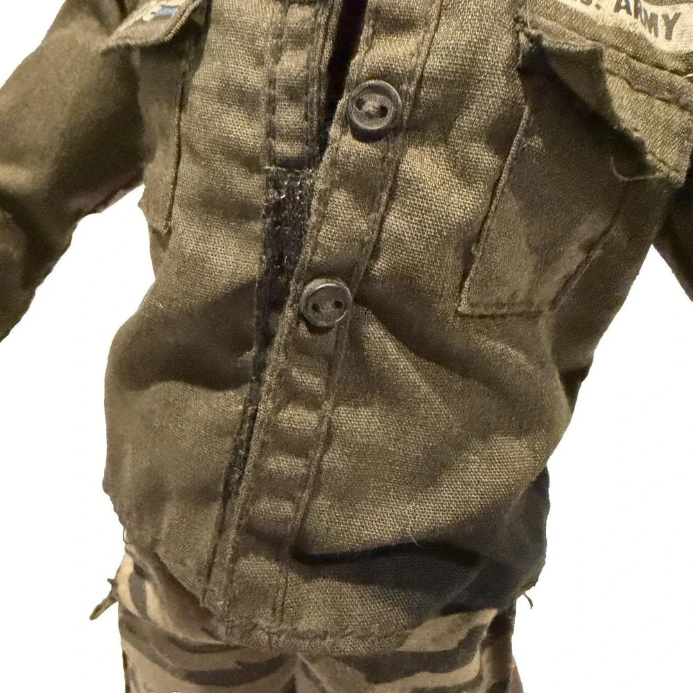 Vtg Hasbro 1994 G.I. Joe Stalker 30th Anniversary Black Soldier Figure Wood Base